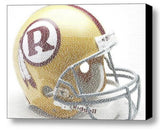 WOW 70 greatest Washington Redskins 1971 helmet Framed Limited Edition Art w/COA