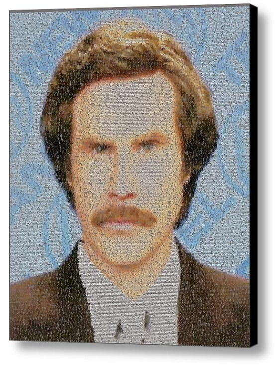 Anchorman: The Legend of Ron Burgundy Quotes Mosaic Framed 9X11 Limited Edition