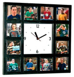 The Big Bang Theory Sheldon Cooper and his t-shirts Clock with 12 pictures