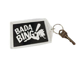 Bada Bing Strip Club Bar Prop The Sopranos TV Show Two Sided Big Key Chain Bl/Wt