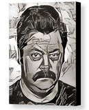 Framed Ron Swanson Parks and Recreation Abstract 9X11 Art Print Limited Edition