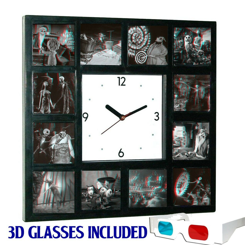Incredible The Nightmare Before Christmas 3d Clock Sally Jack with glasses