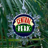 Friends TV Show Central Perk Snowflake Blinking Holiday Christmas Tree Ornament