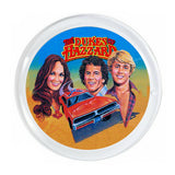 The Dukes of Hazzard Magnet big round almost 3 inch diameter with border.