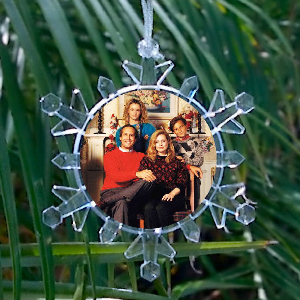 Christmas Vacation Movie Griswold Family Pic Snowflake Lit Holiday Tree Ornament