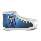 Dr. Who Tardis Hi Tops Men's or Womens High Top Canvas Shoes