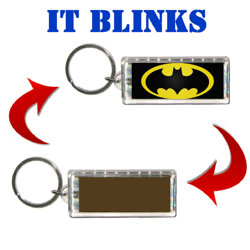 Blinking Batman Bat Signal Solar Keychain No Batteries Needed See Video