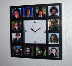 Johnny Depp Glow-In-The-Dark 12 Movie Roles Photo Clock