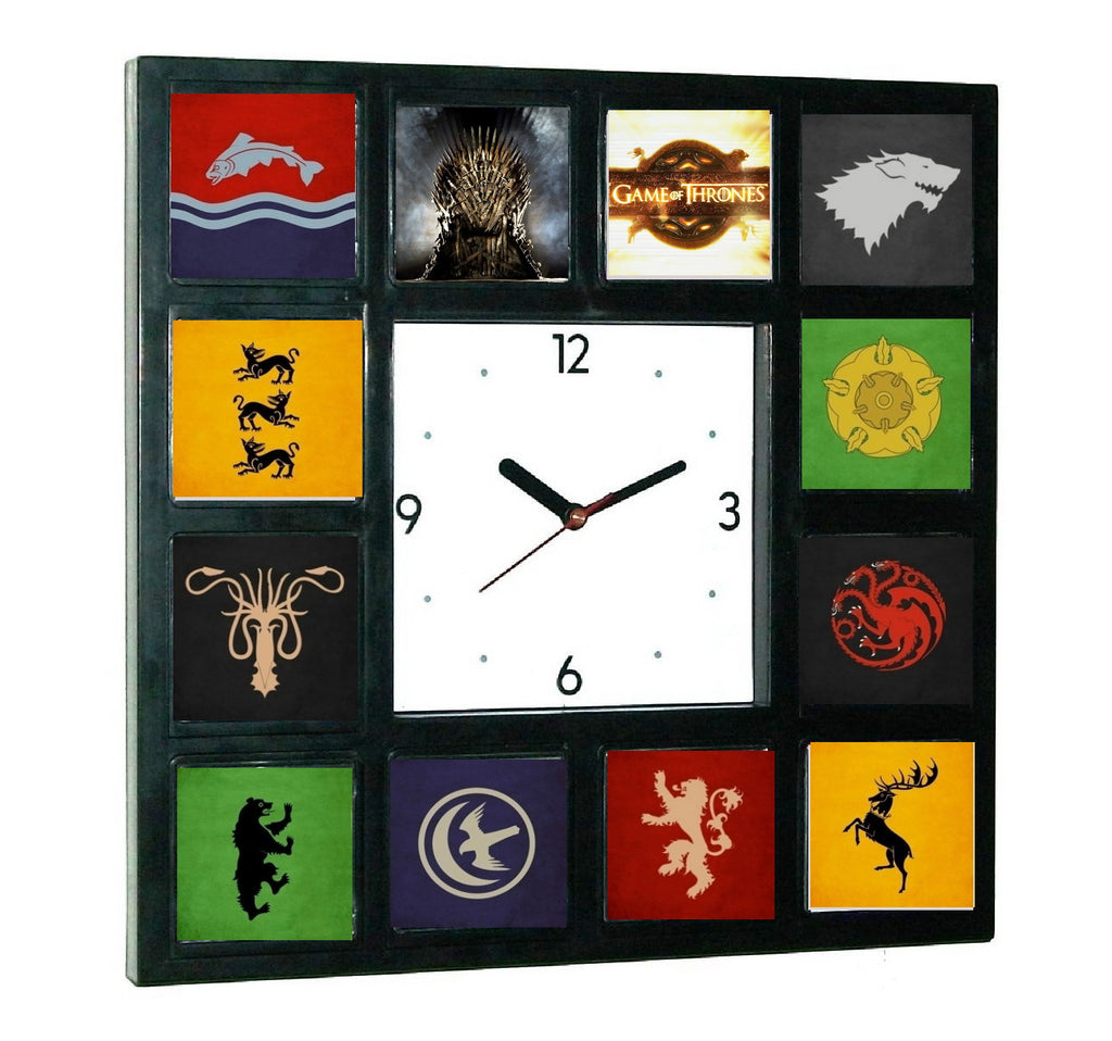 Game Of Thrones symbols Clock with 12 images