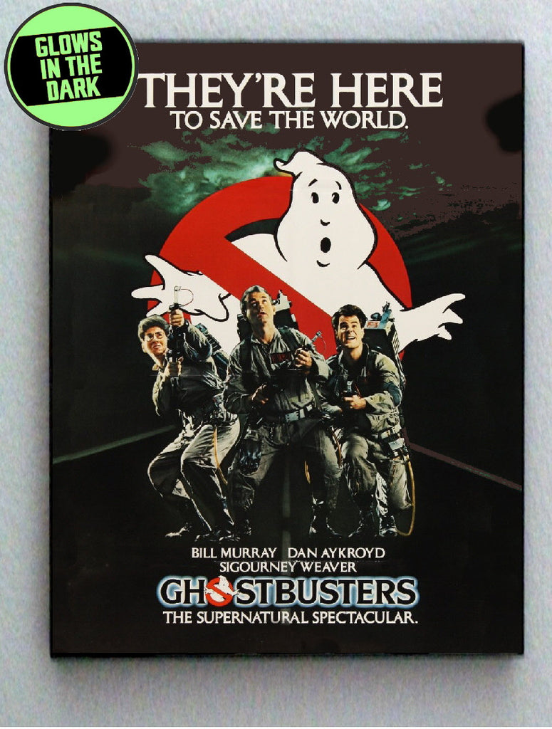 Original Ghostbusters 1984 Glow In The Dark Framed Cool Blacklight Mini Movie Poster