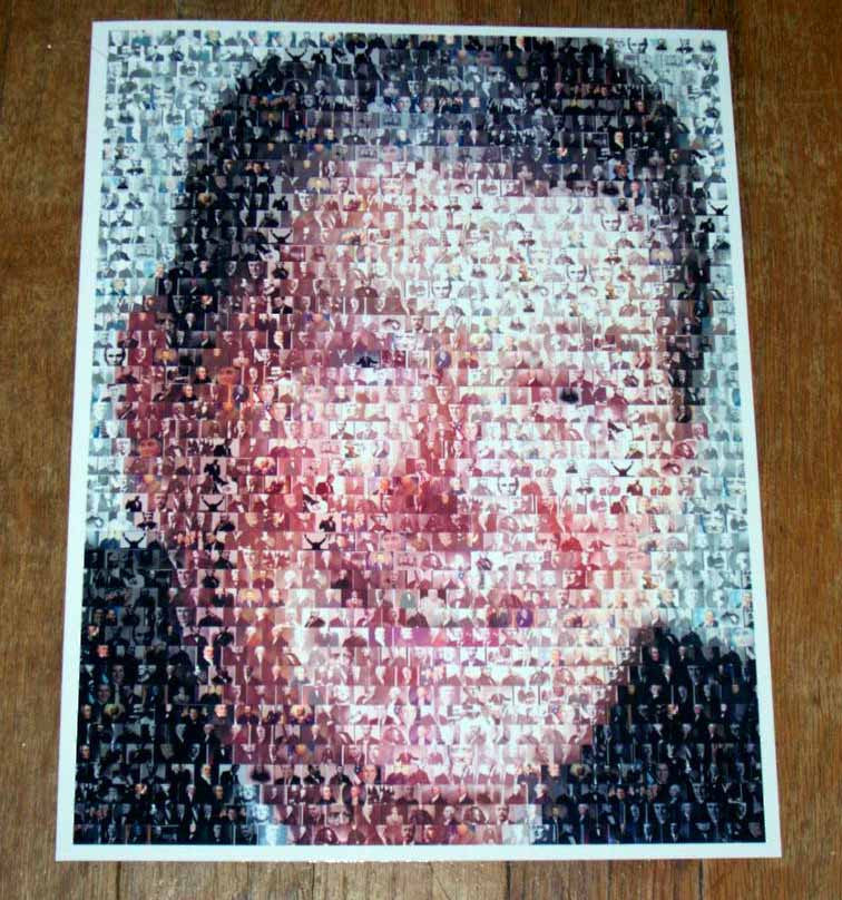 Ronald Reagan Presidents Mosaic INCREDIBLE , Movie Memorabilia - Final Score Products, Final Score Products
 - 1
