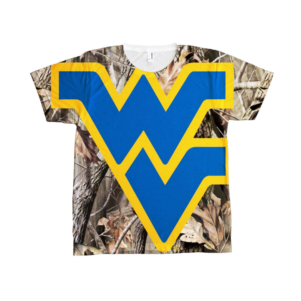 West Virginia WVU Mountaineers Camo Camouflage all-over-print shirt