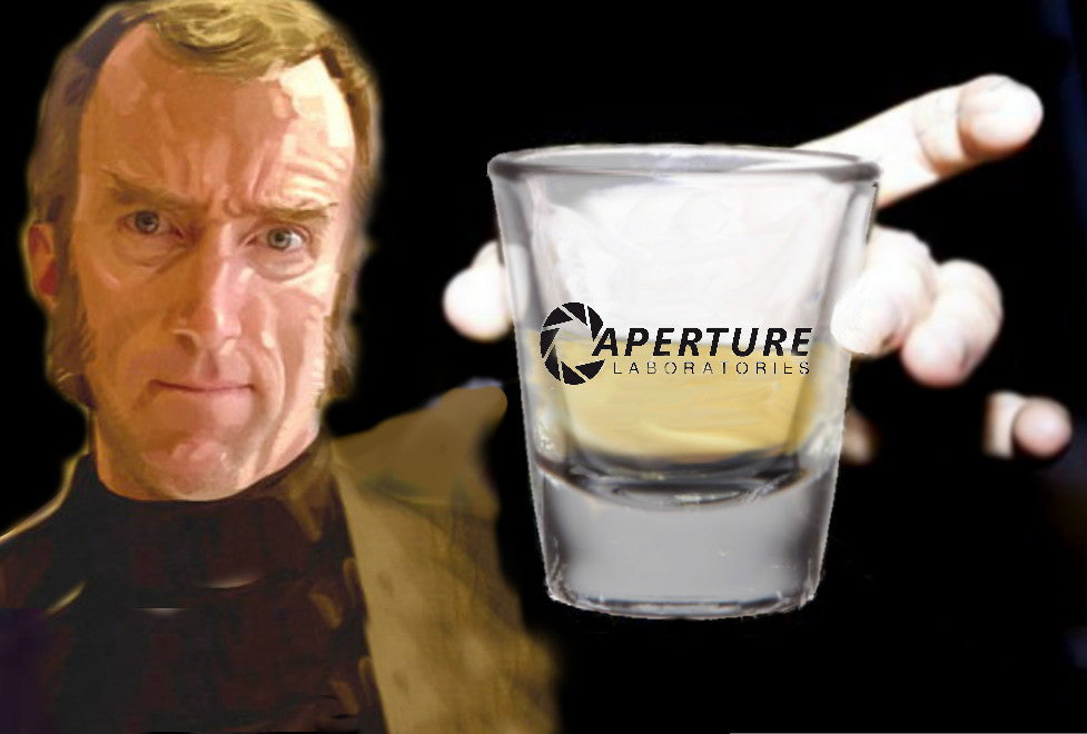The Aperture Laboratories Portal Video Game Promo Shot Glass LIMITED EDITION