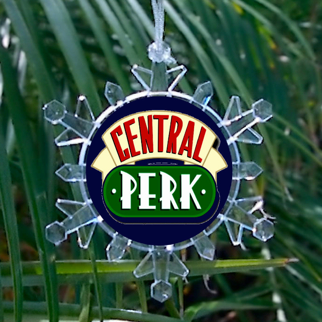 Friends TV Show Central Perk Prop Snowflake Blinking Light Holiday Holiday Christmas Tree Ornament , Holiday Decor - Final Score Products, Final Score Products
 - 1