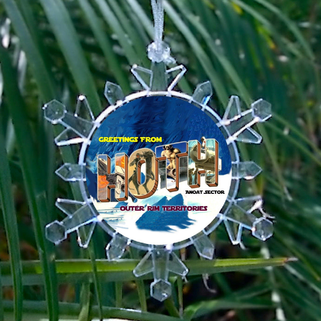 Star Wars Ice Planet Hoth Snowflake Blinking Light Holiday Holiday Christmas Tree Ornament