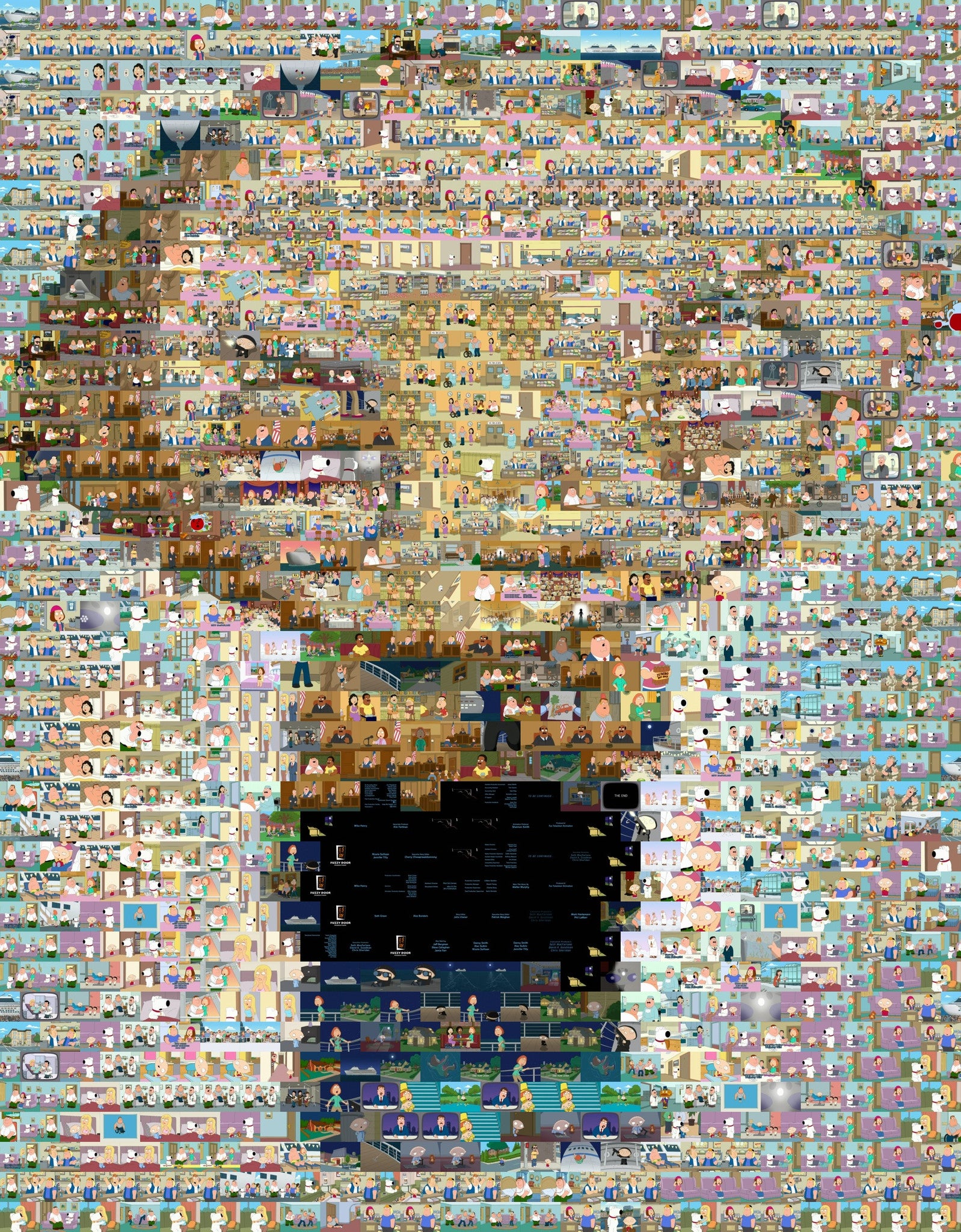 Family Guy Stewie Mosaic INCREDIBLE Framed or Unframed Print Limited Edition. Choose your size. , Posters, Prints & Pictures - Artist Paul Van Scott, Final Score Products
 - 1