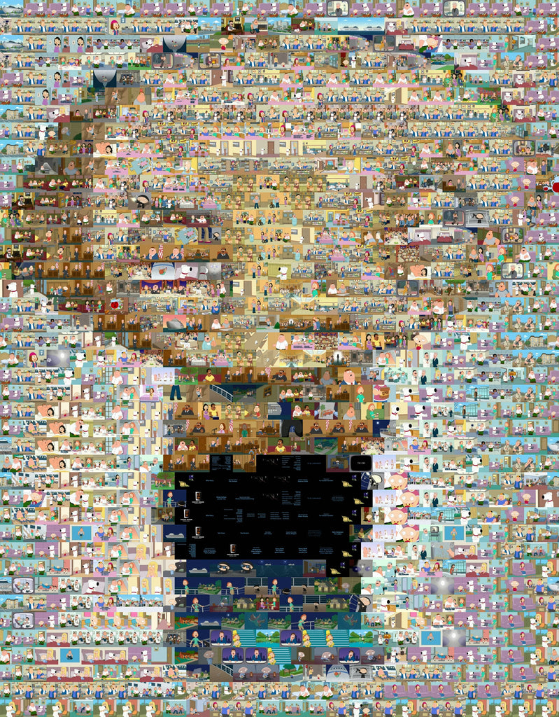 Family Guy Stewie Mosaic INCREDIBLE Framed or Unframed Print Limited Edition. Choose your size.