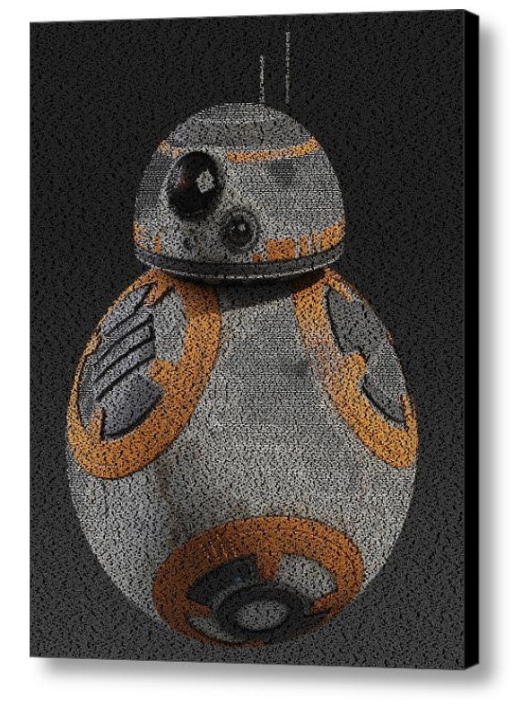 The Force Awakens Star Wars Terms BB-8 Droid Mosaic Print Limited Edition