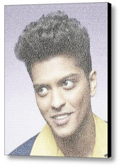 Bruno Mars Mark Ronson UpTown Funk Song Lyrics Mosaic Print Limited Edition , Posters, Prints & Pictures - Artist Paul Van Scott, Final Score Products
 - 1