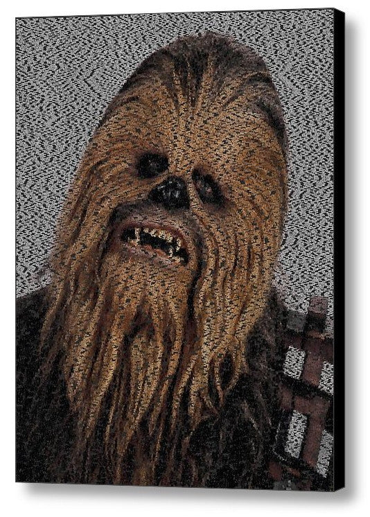 Limited Edition Chewbacca Star Wars Terms Text Mosaic INCREDIBLE