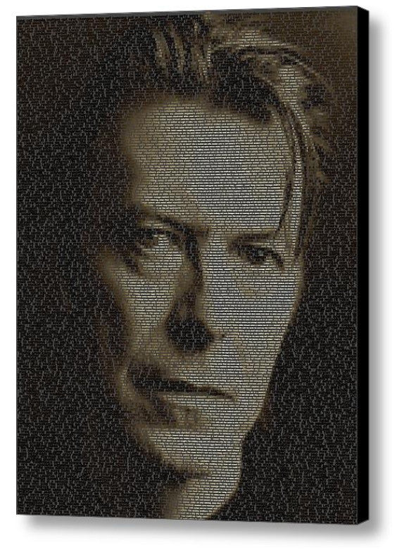 Incredible David Bowie Song List Mosaic Print Limited Edition