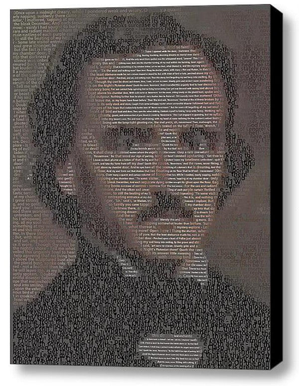 Edgar Allan Poe The Raven text Mosaic INCREDIBLE
