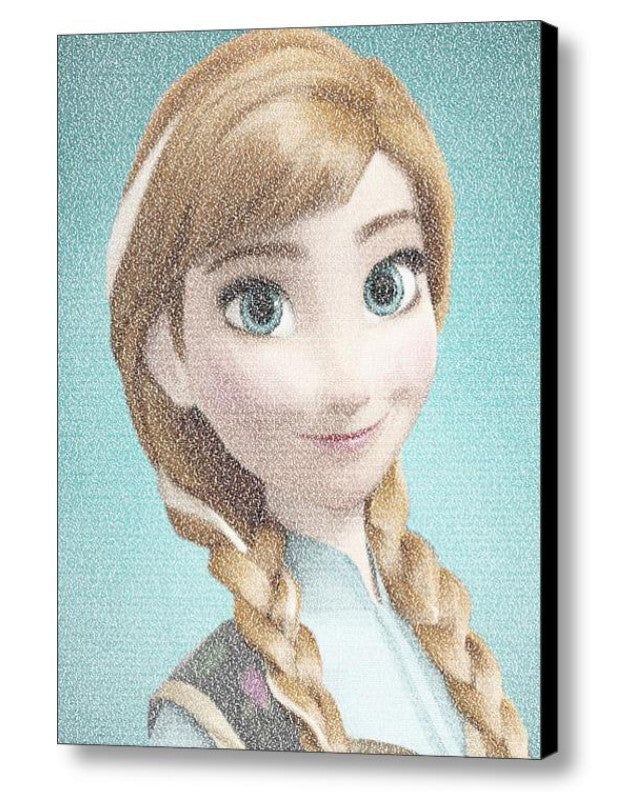 Frozen Anna For The First Time in Forever Lyrics Mosaic Framed/Unframed Print Limited Edition