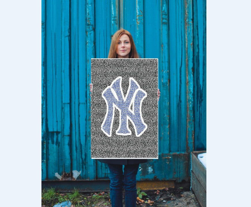24 X 36 New York Yankees Lou Gehrig Speech Word Mosaic