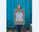 24 X 36 New York Yankees Lou Gehrig Speech Word Mosaic , Baseball-MLB - Artist Paul Van Scott, Final Score Products
 - 1