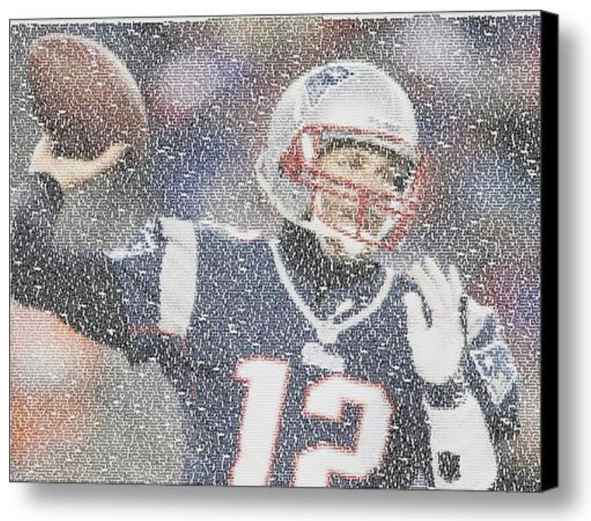 New England Patriots Tom Brady Quotes Mosaic INCREDIBLE