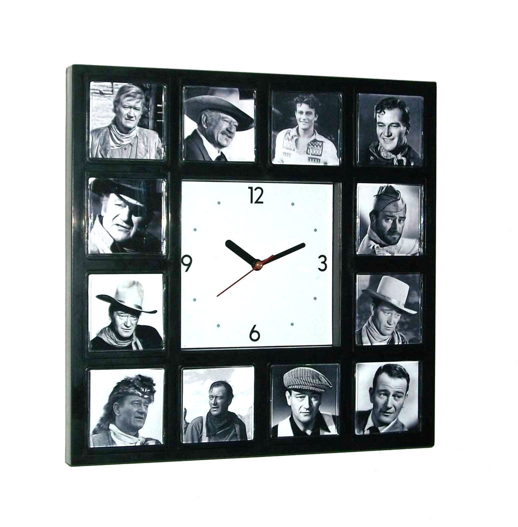 John Wayne History of The Duke Clock with 12 pictures