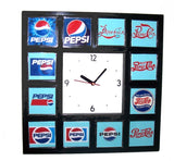 History of Pepsi Cola Soda Pop Logo Clock , clock - Final Score Products, Final Score Products
