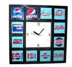 History of Pepsi Cola Soda Pop Logo Clock