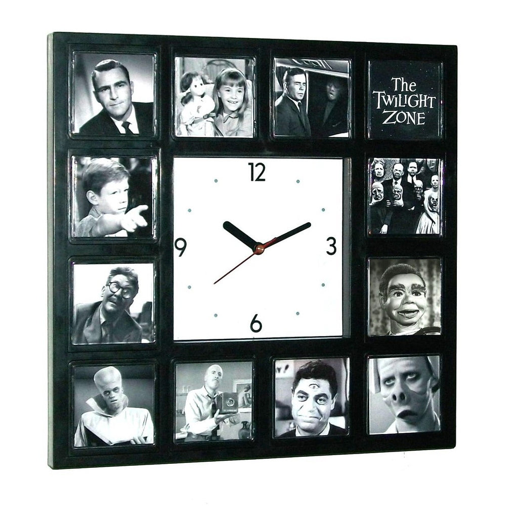 BIG The Twilight Zone Clock with classic episode scenes
